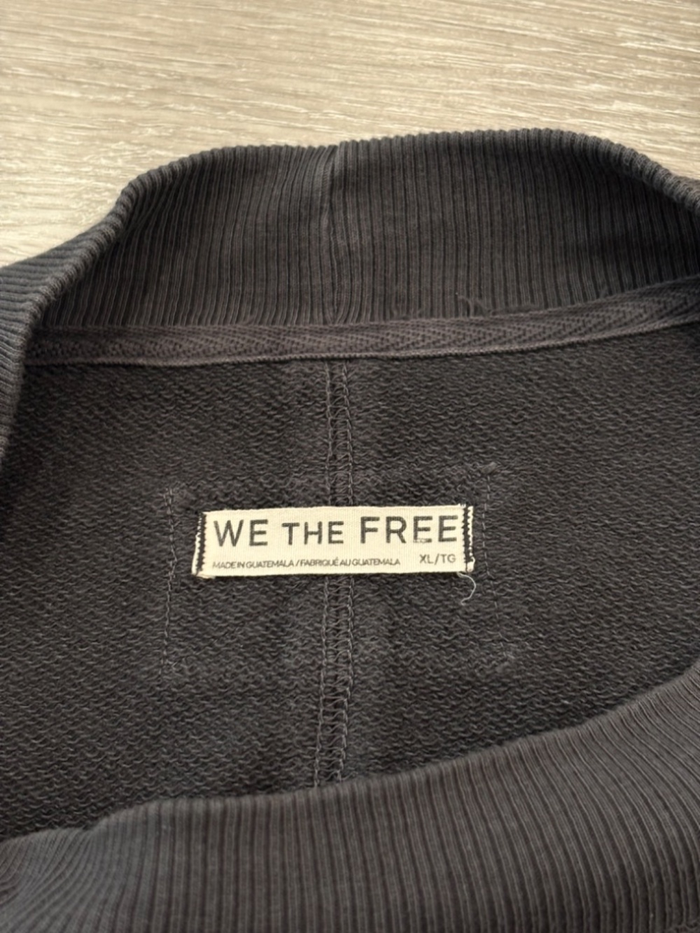 Free People We The Free Palm Springs Pullover Washed Black Womens Size XL - Picture 5 of 8